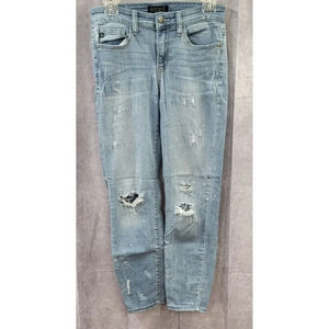 Judy Blue Relaxed Fit Distressed Raw Hem Stretch Jeans Women’s 7/28